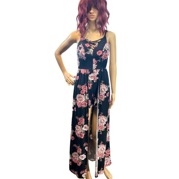 (5 for $25) No Boundaries Cage Front Maxi Romper Size Small XS - Picture 1 of 9
